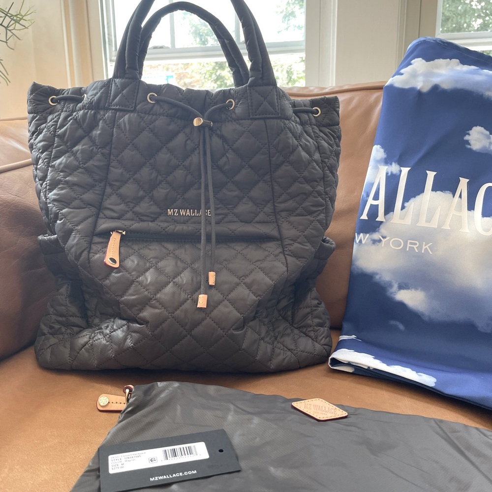 MZ Wallace Metro Convertible Backpack Magnet Gray (larger size)